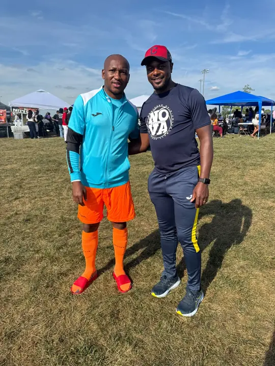 Two members at a tournament ground