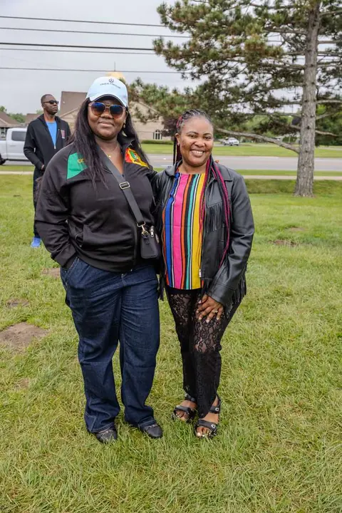 Two supporters at a club event